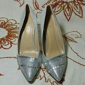 Aldo silver heels size 11